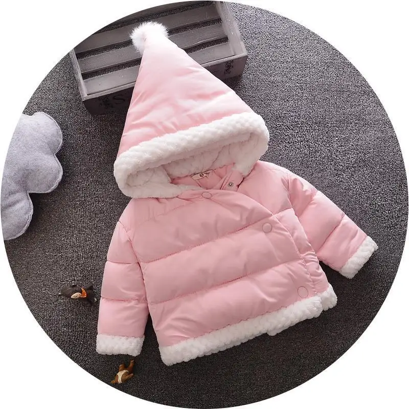 

New Baby Girl Winter Coats warm hooded long sleeve 6M-2 old size Clothes 7BT003
