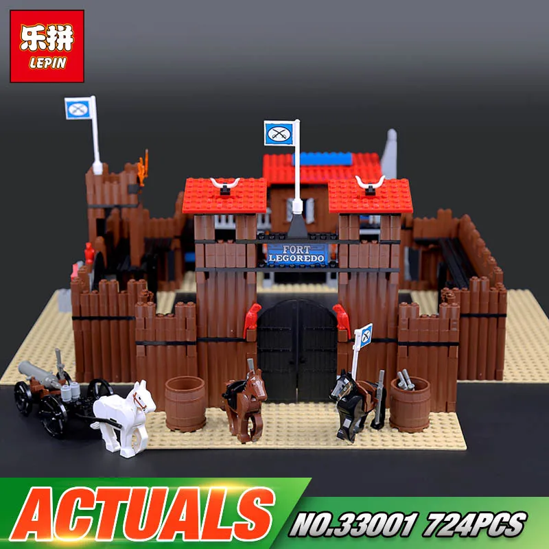 

Lepin 33001 742Pcs Genuine Building Series The Idian Cowboy`s Castle Set Educational Building Blocks Bricks Toys Model Gift 6769