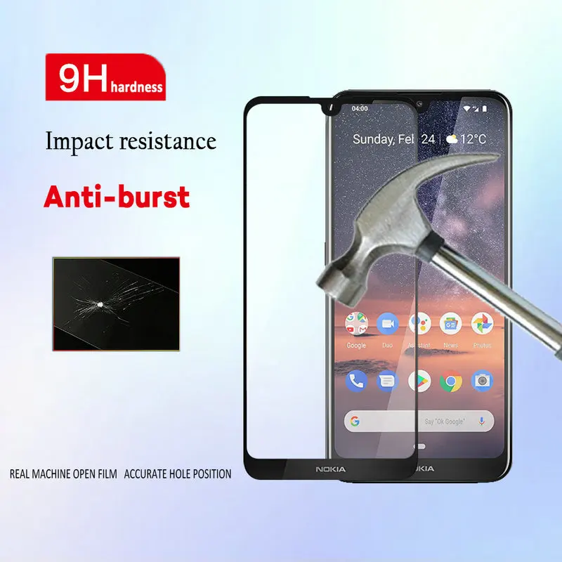 9H Полностью клеящееся покрытие закаленное стекло Защита экрана для Nokia 3 2 1 Plus + 4