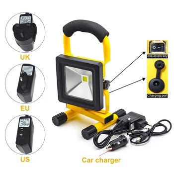 

Free shipping 10W Led Portable rechargeable Spotlight Emergency Super Bright work light Outdoor Camping Lamp Flashlight lighting