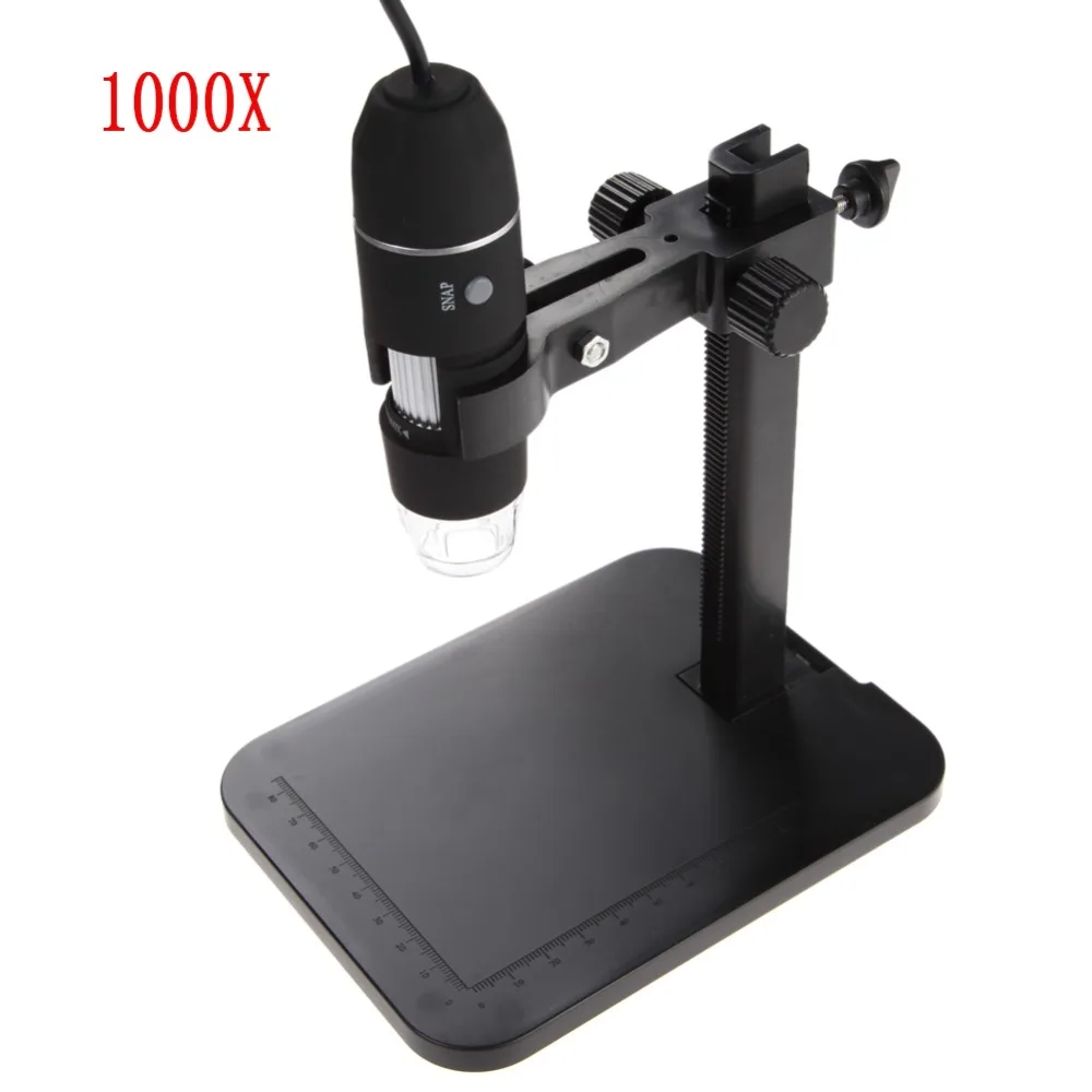 Профессиональный USB цифровой микроскоп 1000X800X8 светодиодный 2MP электронный микроскоп Эндоскоп лупа камера с подставкой 3 типа
