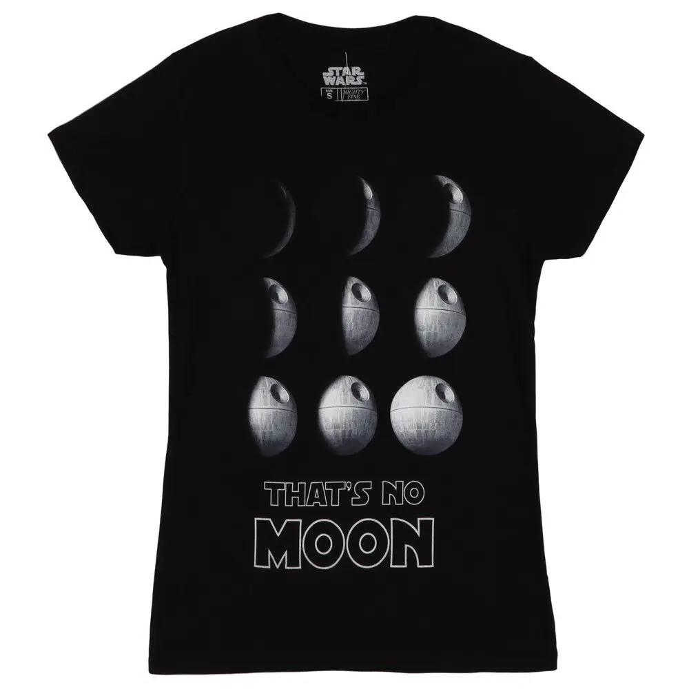 Star Wars Death это не Moon лицензированный Для женщин Junior Футболка-Черный-XL футболка