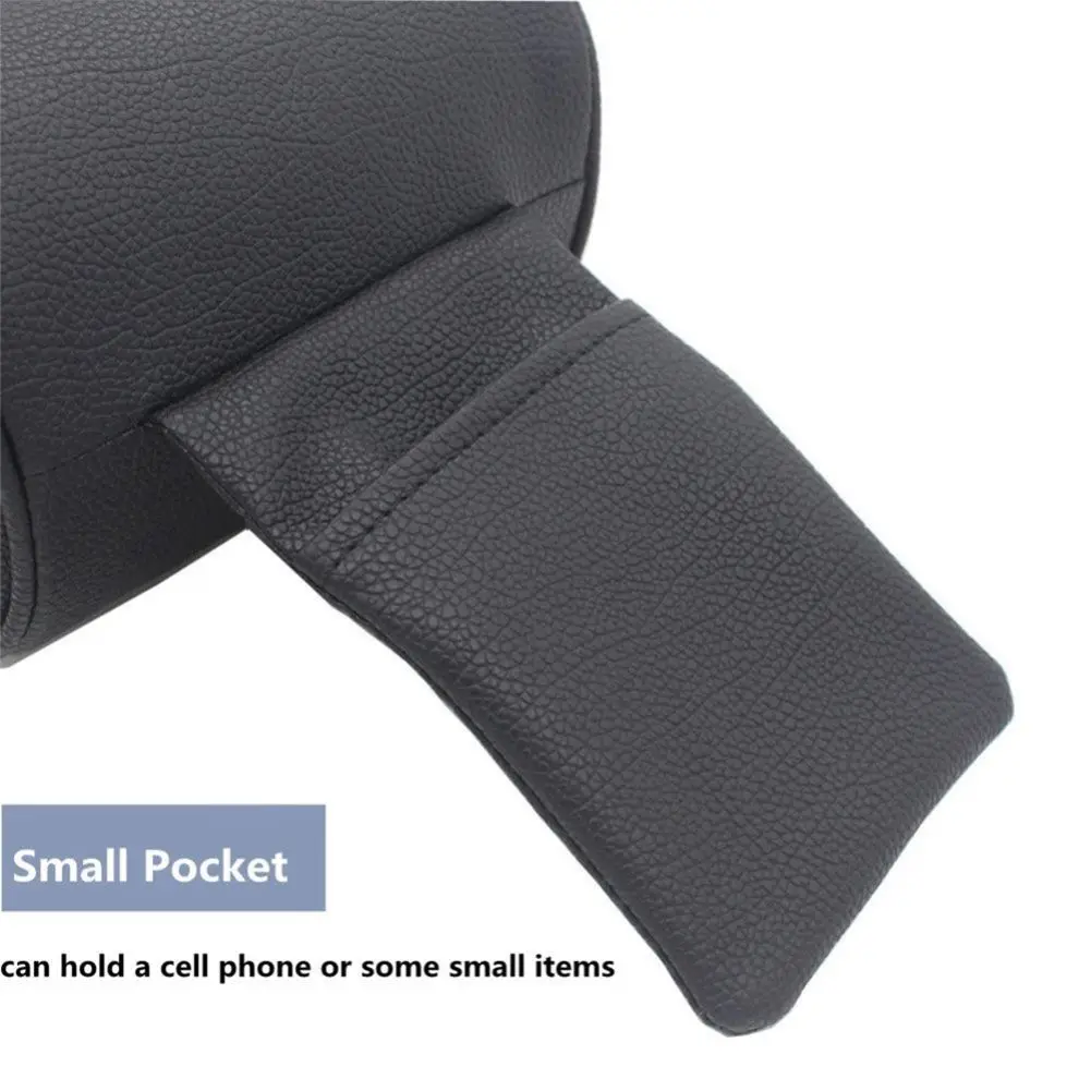 PU Leather Car Armrest Pad Memory Foam Universal Auto Armrests <br />Covers with Phone Pocket for BMW/Audi/Honda-in Armrests from Automobiles<br />