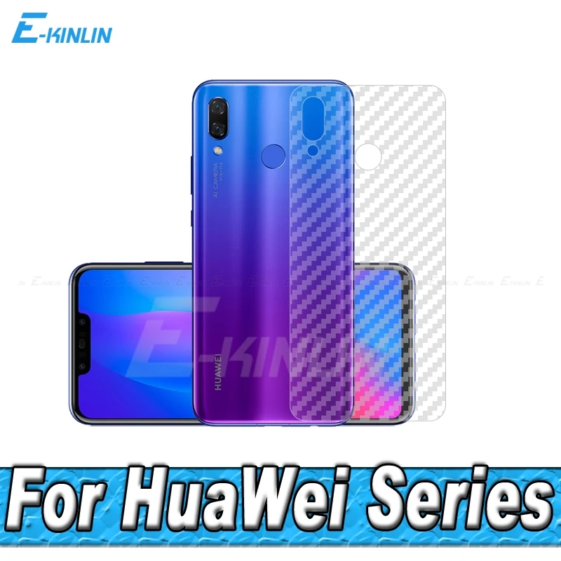 3D карбоновая защитная пленка на задний экран для Huawei Nova 4e 4 3i 3e 3 2i 2S 2 Lite Plus Young Smart 2017