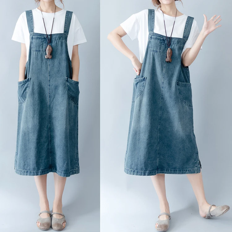 Buy female medium long suspenders one piece dress from