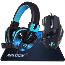 Caleen R8 Hifi Pro Gaming Headphone Game Headset+X8 3200DPI USB Wired Gaming Mouse Optical Gamer Mouse+Gaming Mouse Pad Gift
