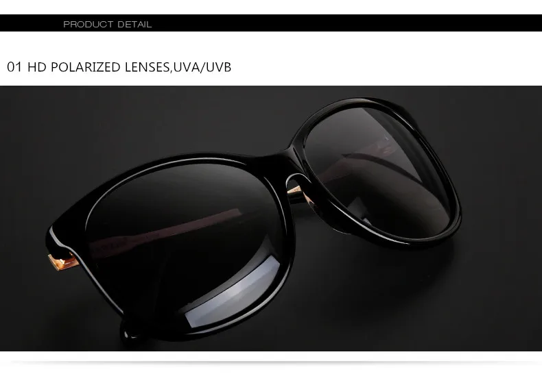 PARZIN Поляризованные солнцезащитные очки ручной работы женские UV 400 Женские солнцезащитные очки для вождения Элегантный с чехлом Черный 9625