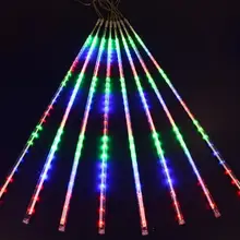 10 компл. 8 трубок 80 см светодио дный 72 LED s см 50 см светодио дный 36 светодио дный LED синхронный метеоритный Душ Дождь трубка строка Рождество Свадьба Сад улица дерево праздник
