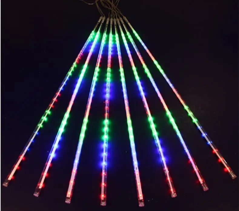 Goedkoop 10 set 8 buizen 80 cm 72 leds 50 cm 36led Led Synchrone Meteor Shower Rain Tube String Kerst Wedding tuin Straat Boom Vakantie