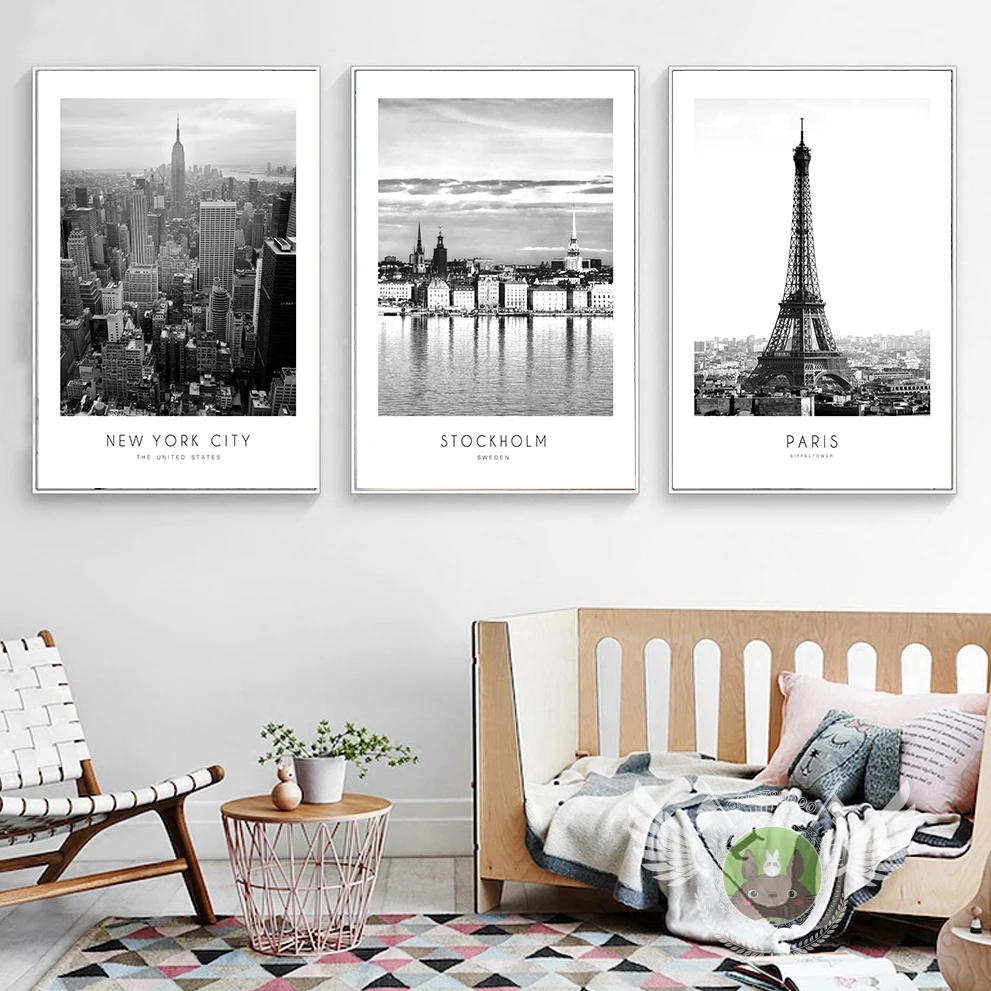 Black And White Home Decor Wall Art Large Poster /& Canvas Pictures Amsterdam