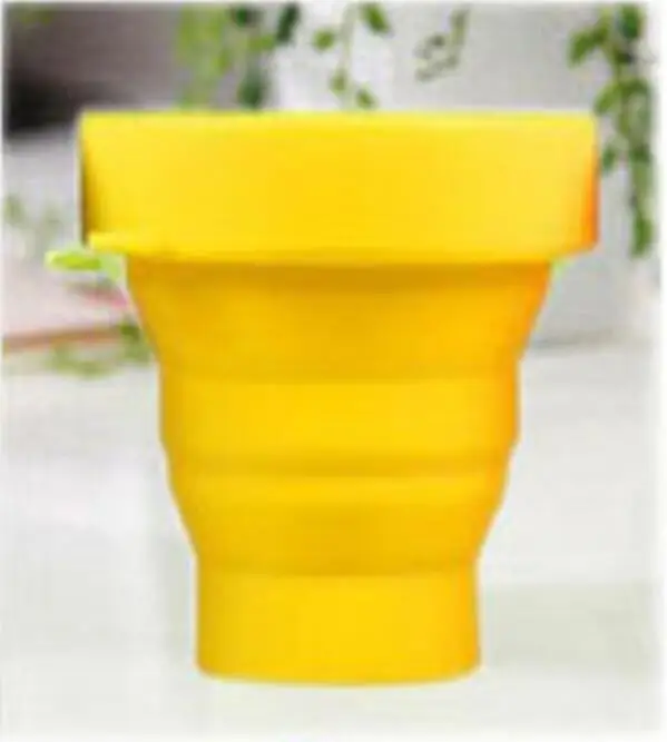 CTREE 170 мл, портативная силиконовая складная чашка для воды, чашка для зубной щетки, силиконовая складная чашка для путешествий, для путешествий, кемпинга, C632 - Цвет: C632 yellow