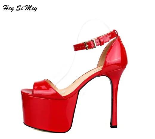 Sandals 2018 Women Shoes High Heels 15.5cm Summer Platform Sandals Sexy Peep Toe Sandals Slim Sandals Girls Hard-Wearing 