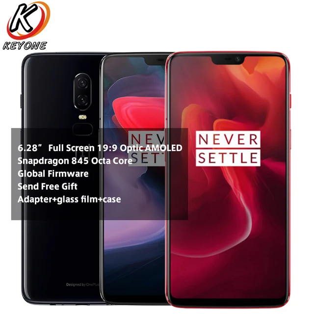 Marque Nouveau Oneplus 6 LTE Mobile T&eacute;l&eacute;phone 6.28 ''8 gb RAM 128 gb ROM Snapdragon 845 Android 8.1 Double arri&egrave;re Camrea 20 + 16 mp &Eacute;tanche NFC