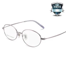 Новая полностью стильная оправа для очков из чистого титана с ультралегкой высотой и круглой оправой для близорукости изысканная и женственная