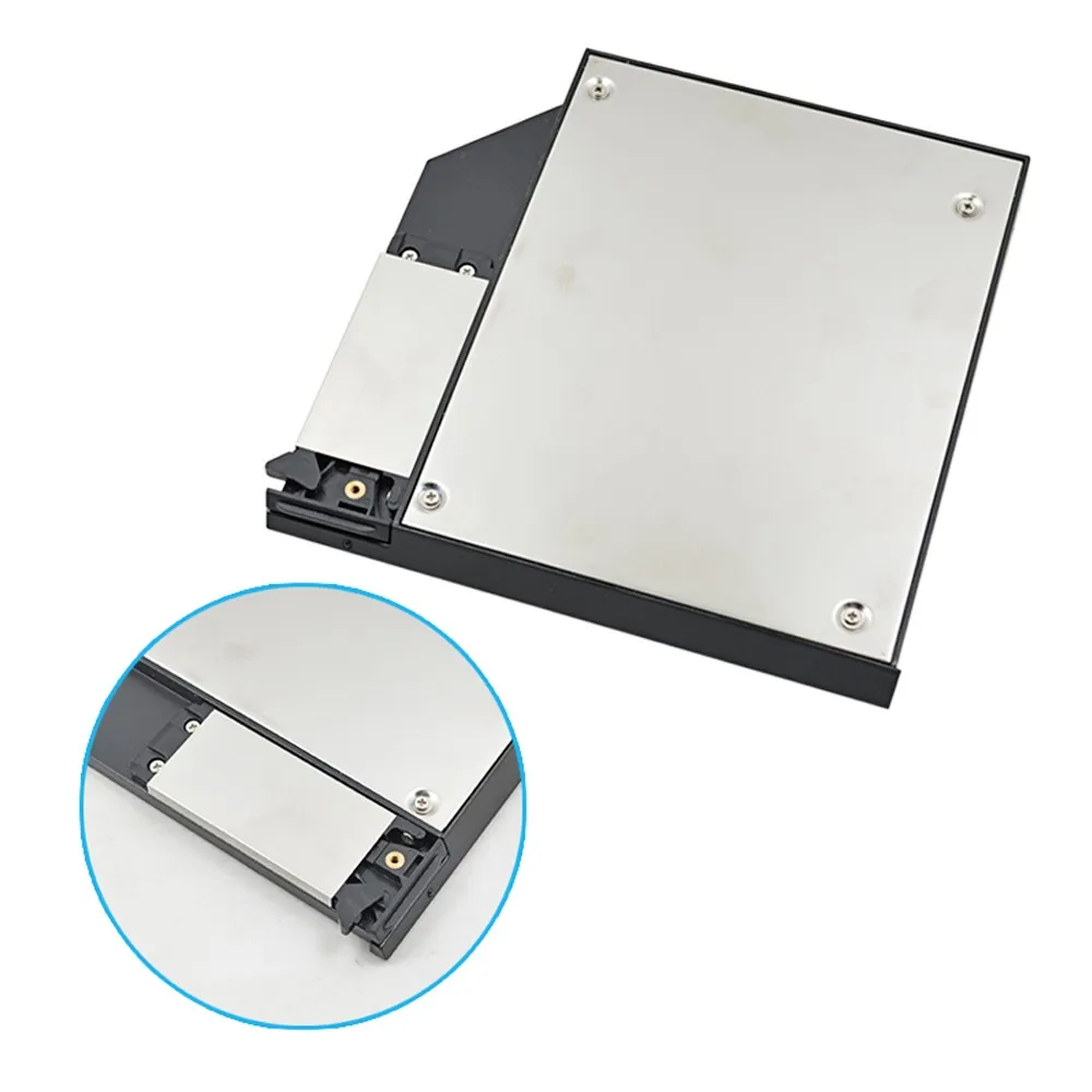 Для Dell E6310 E6400 E6500 E6410 E5400 M2400 M4500 Pro OptiBay Алюминий 2nd HDD Caddy 9,5 мм SATA3.0 2," SSD чехол Корпус для жесткого диска
