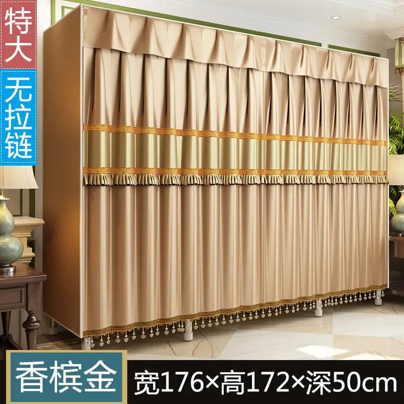 Тканевый шкаф, простой современный тканевый большой стальной каркас, полностью закрытый сборочный шкаф для дома и спальни - Цвет: style8