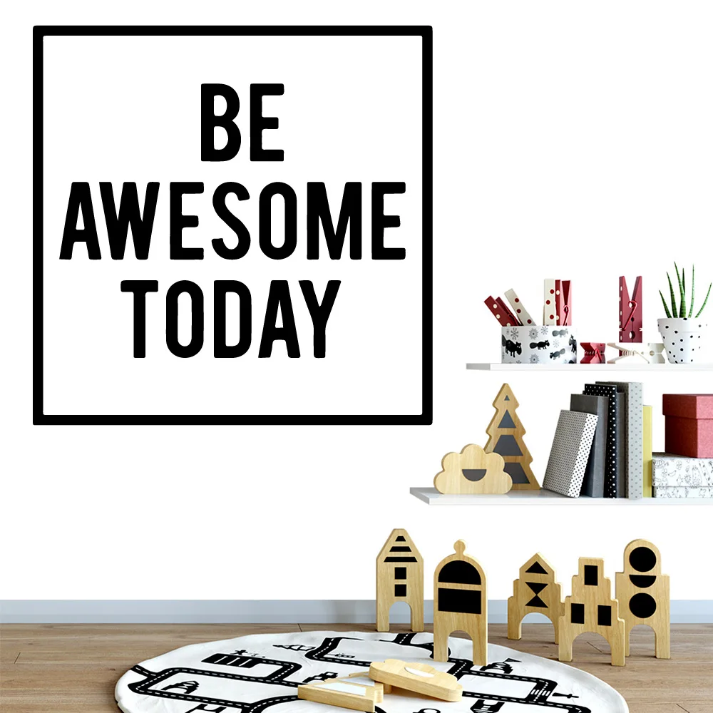 

Colorful Be Awesome Today Wallsticker House Decoration For Home Decor Living Room Bedroom Home Decor Wall Art Decal