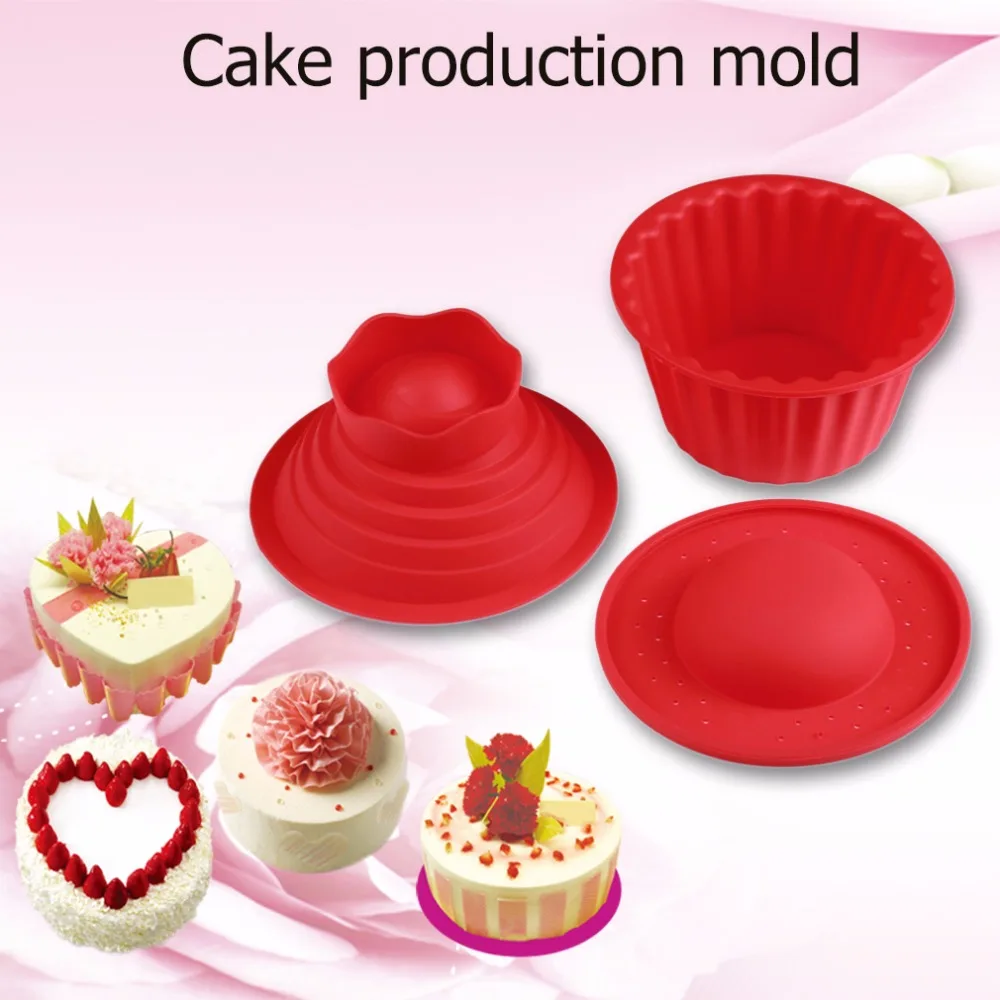 Round Moule /à g/âteau en Silicone pour Mousses cr/ème glac/ée g/âteaux Mousseline de Cuisson Pan D/écoration Accessoires Outils Bakeware