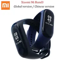 Xiaomi mi Band 3 mi band 3 Смарт-Браслет фитнес-трекер Браслет mi Band пульсометр мгновенное сообщение OLED экран 5ATM водонепроницаемый
