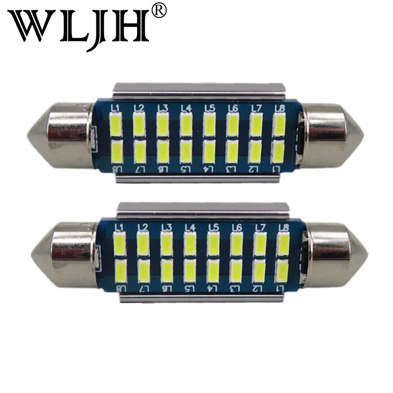 WLJH 2pcs CANbus LED 36mm C5W Lamp Bulb Registration Number Plate