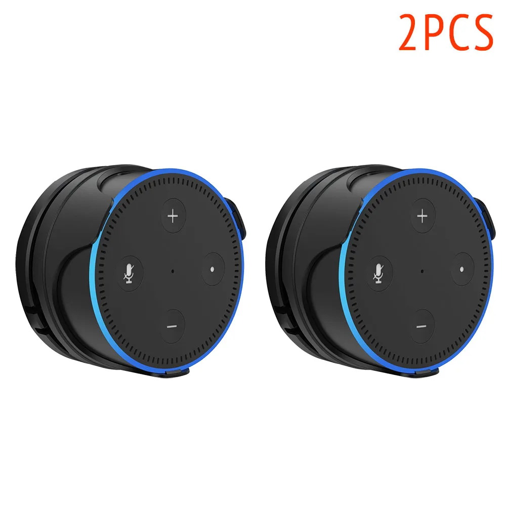 

2PCS Reusable Flexible Wall Mount for Amazon Echo Dot 2nd Generation, Removable Holder Hanger Stand with Reusable Sticky Gel Pad