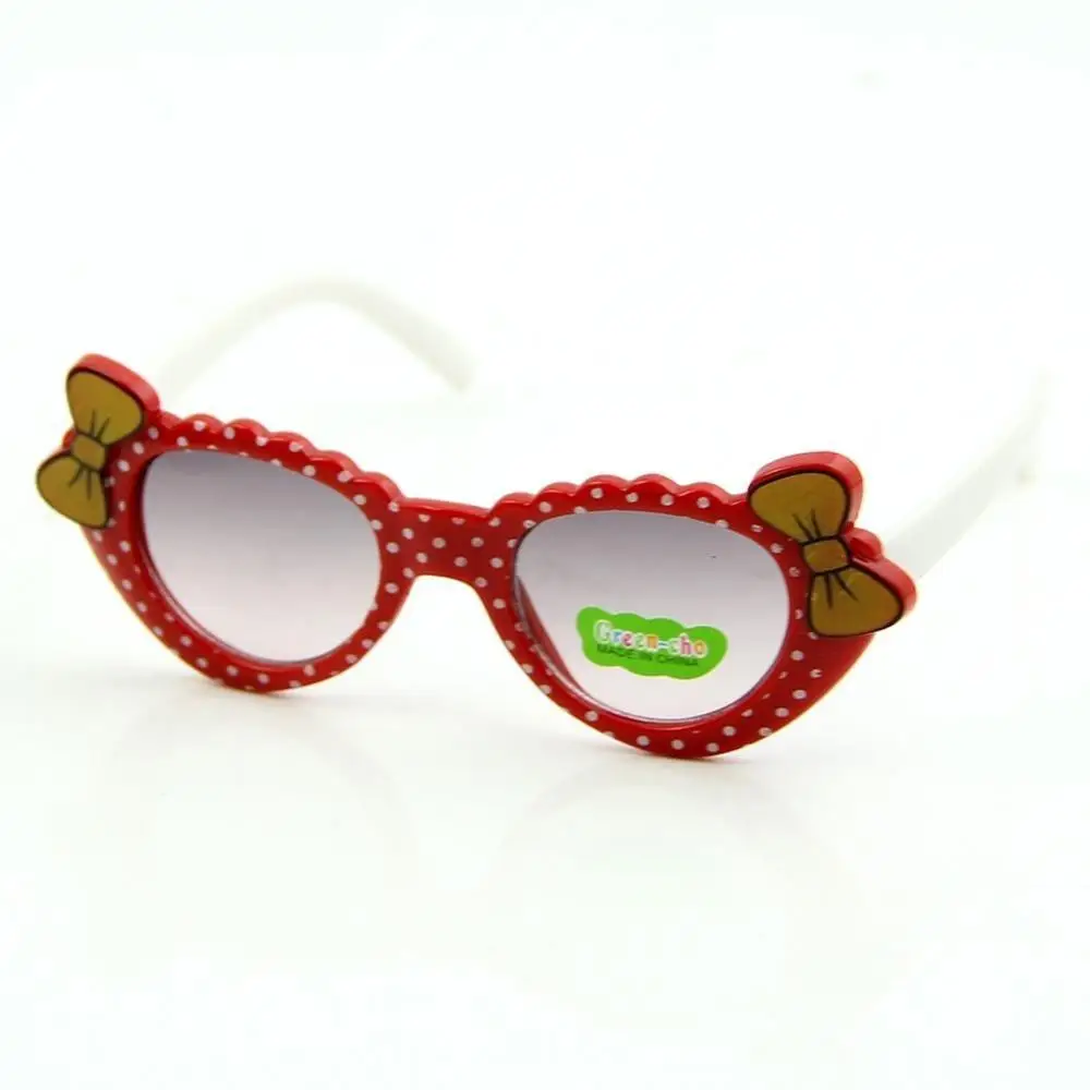 Детские очки сердце любовь Девочки Дети солнцезащитные очки лето UV400 пластик солнцезащитные очки для девочек - Цвет линз: Redwhite