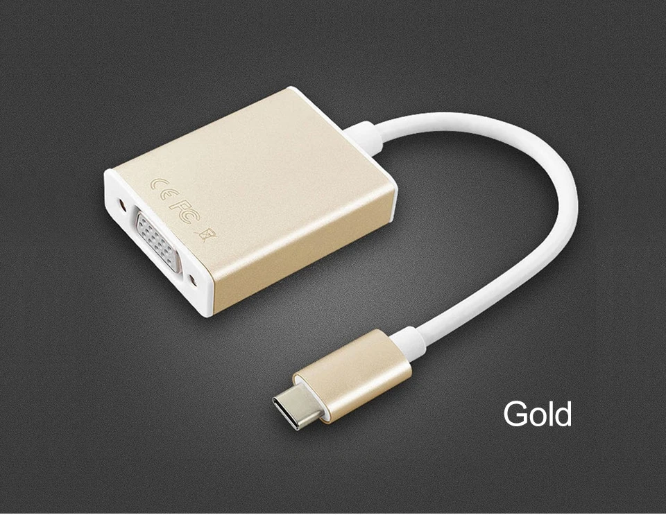 Male USB 3.1 Type C USB-C to Female VGA Adapter Cable 10Gbps  (14)
