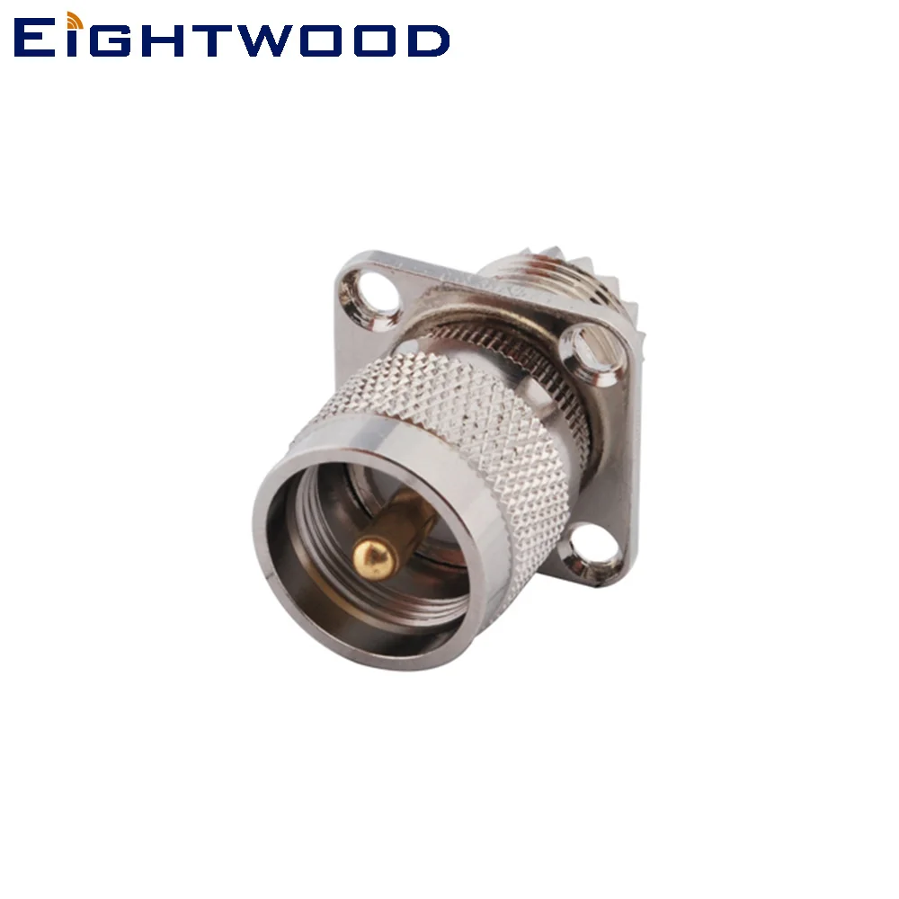 

Eightwood Car Radio Walkie Talkie Antenna Adapter UHF Plug PL-259 to UHF Jack SO239 Panel Mount for Wouxun BaoFeng TYT Kenwood