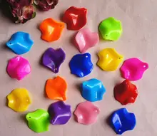 350pcs 34*36mm Beautiful Acrylic Flower Petal Beads With Hole For Hair Peice Tiaras Jewelry Scrapbooking Craft DIY