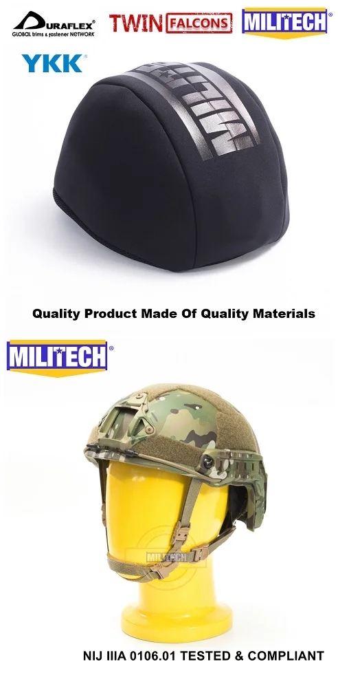 ISO сертифицированный MILITECH MC NIJ уровень IIIA 3A Быстрый OCC лайнер высокий XP Cut пуленепробиваемый арамидный баллистический шлем с 5 лет гарантии - Цвет: M-L Helmet With Bag