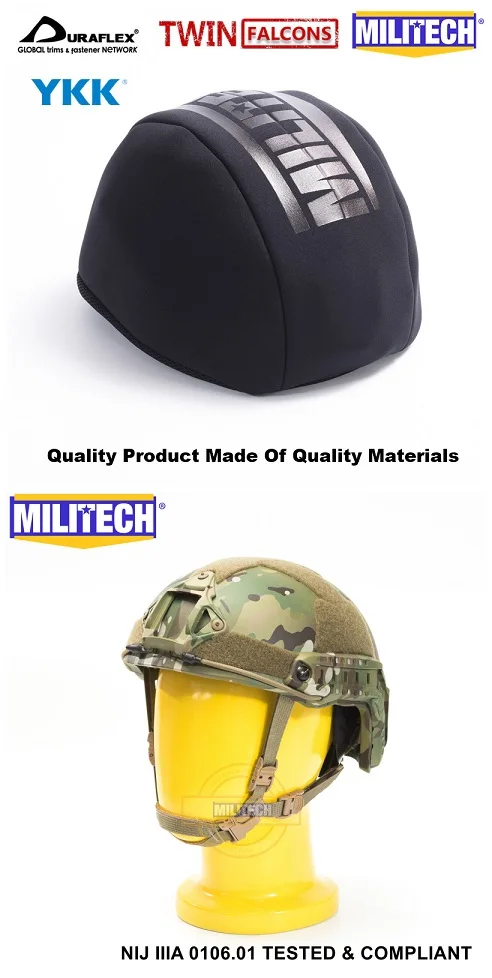 M-L Helmet With Bag ISO сертифицированный MILITECH MC NIJ уровень IIIA 3A Быстрый OCC лайнер высокий XP Cut пуленепробиваемый арамидный баллистический шлем с 5 лет гарантии - Цвет: M-L Helmet With Bag