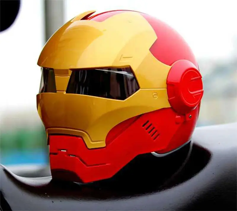 MASEI IRONMAN железный человек шлем мотоциклетный шлем полушлем открытый шлем для мотокросса красный 610 M L XL