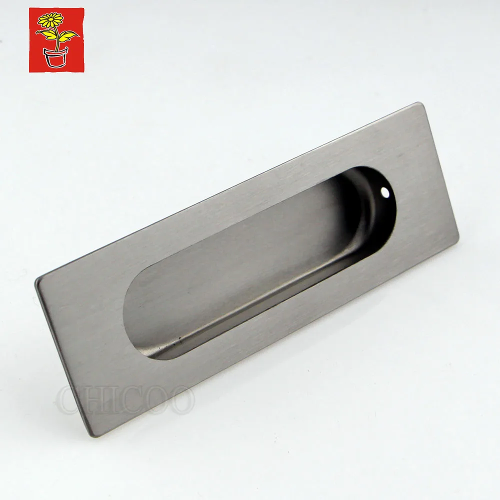 Stainless Steel Square Cupboard Handle Pulls 4 7inch Handle On