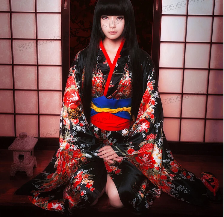 Anime Girls In Kimono Sexy Photos - Hot Anime Hell Girl Enma Ai Party Hallowmas Uniform Kimono Cosplay Anime Girls In Kimono Sexy Photos - Hot Anime Hell Girl Enma Ai Party Hallowmas Uniform Kimono Cosplay