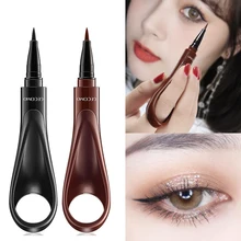 Подводка для глаз, жидкая ручка, черный, коричневый, delinerador, водостойкая, удобное кольцо, дизайн для ленивых глаз, макияж, легко носить, подводка для глаз, карандаш