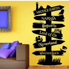 Wall Decal Vinyl Sticker Storybook Signpost Fandom Lord Of The Ring Narnia Peter Pan Typography DY19 the complete manual of typography