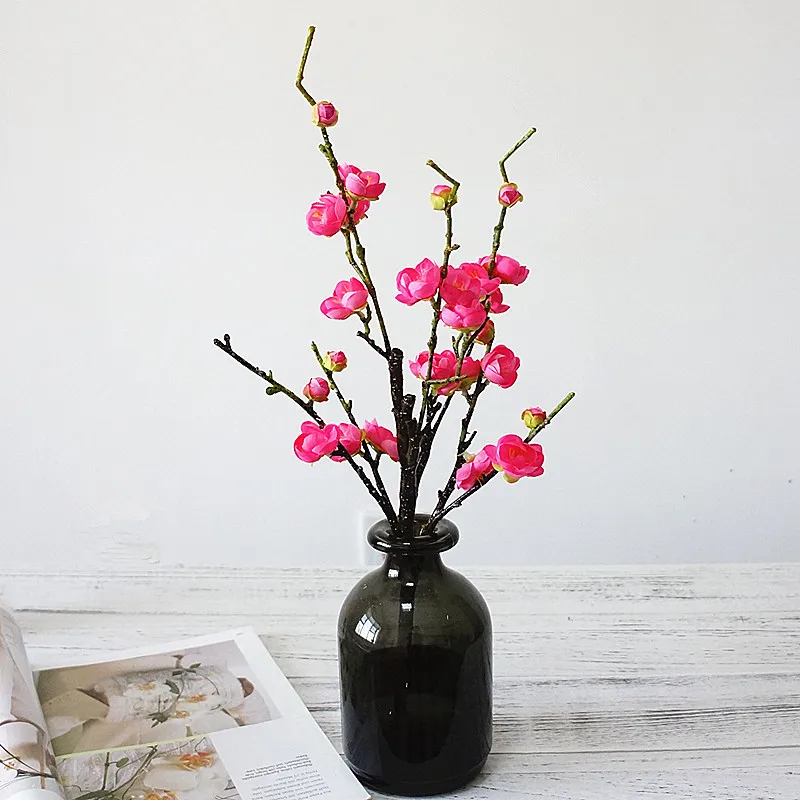 

Beautiful Plum Cherry blossoms flowers Artificial Silk flower Sakura tree branches Wedding Decoration Home table Decor wreath