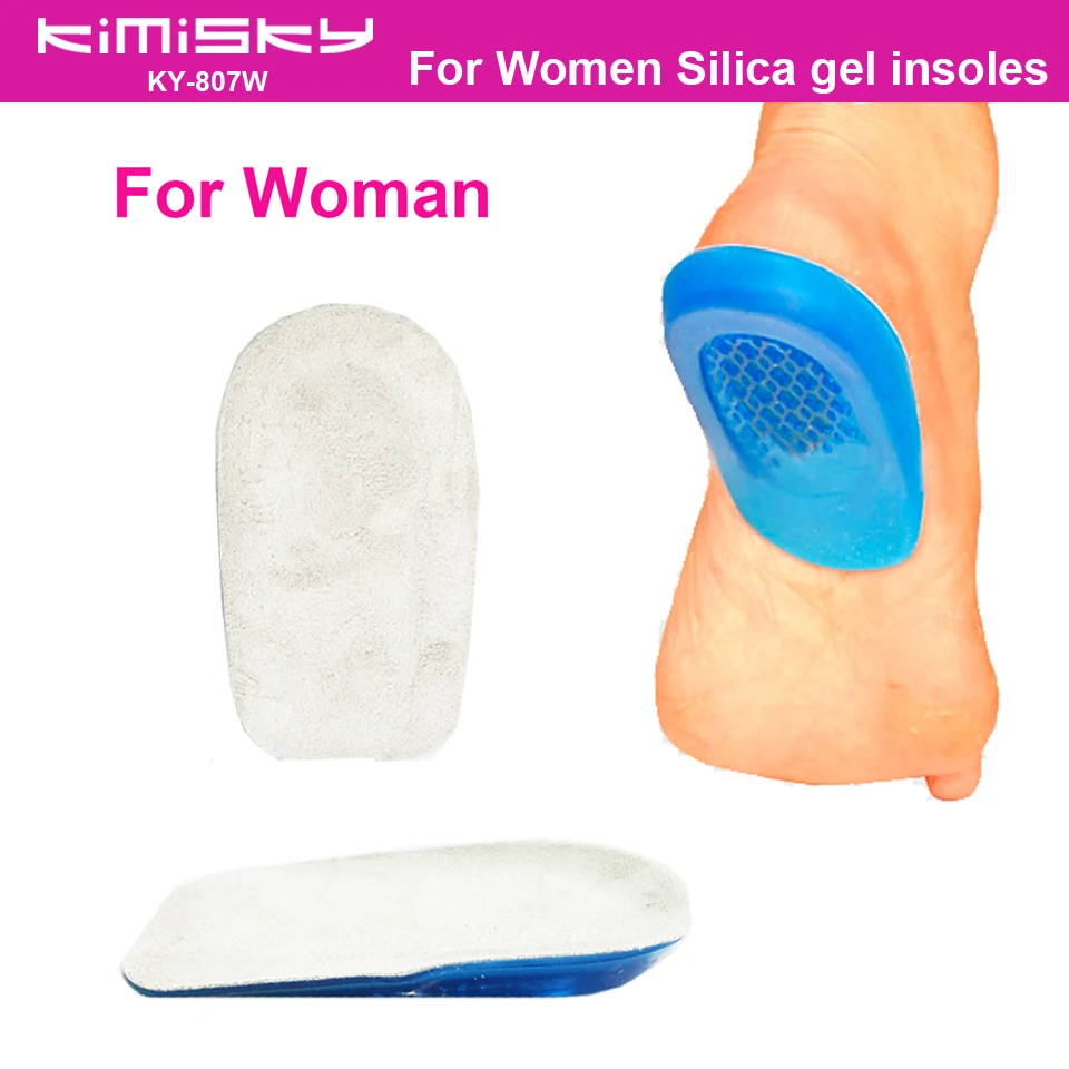 For Women Silicon Gel heel Cushion insoles soles relieve foot pain protectors Spur Support Shoe