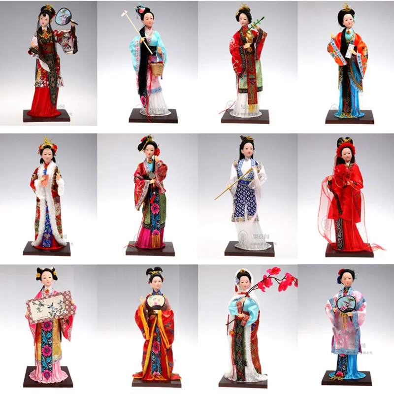 Creative Chinese Doll Ancient style Dolls of the Qing Dynasty Twelve