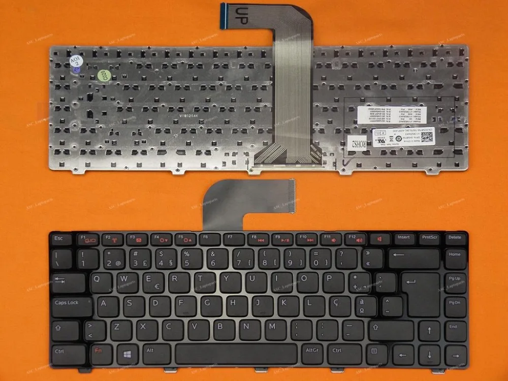 

New PO Portuguese Teclado Keyboard For Dell Inspiron 15 3520 15R 5520 7520 5525 Latitude 3330 M421R M521 Laptop Black Frame