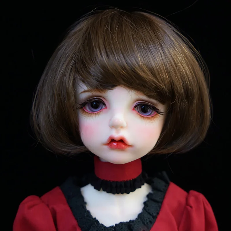 

Cateleya Imitation of hippocampus mushroom head student head soft and easy to care for BJD SD doll wig 1/3 1/4 doll hair