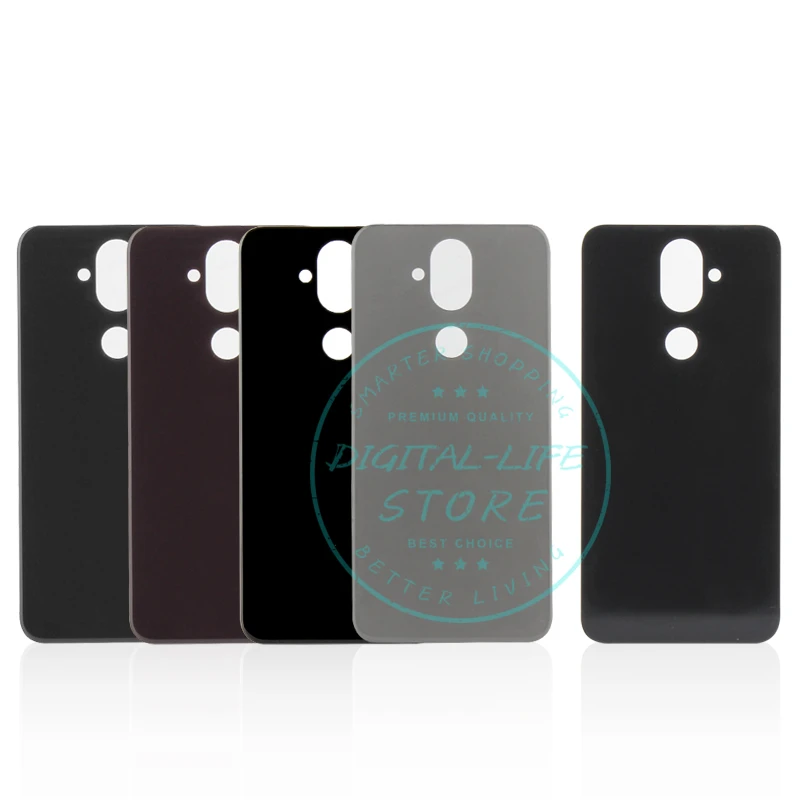 Задняя крышка аккумулятора для Nokia 8 1/Nokia X7 стеклянный + Пластиковый корпус ПК
