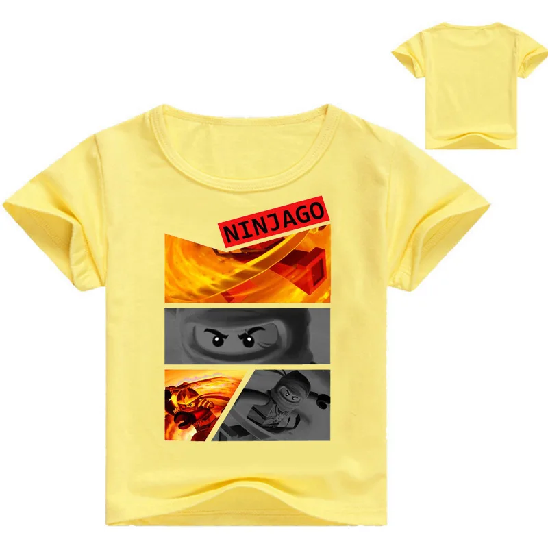 2-12Years футболка для мальчиков в стиле лего "детская футболка" ниндзягоу "для мальчиков футболки Рубашка с короткими рукавами Детская летняя одежда для младенцев, мальчиков, футболки - Цвет: color at picture