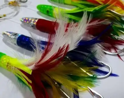 

Octopus Skirts Trolling Lures Saltwater Tuna Skirt Lures with Stainess Steel Hook Swivel Rigged Big Game Trolling Lure 17CM/50g