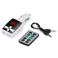 MP3 плеер Беспроводной FM передатчик модулятор Автомобильный Bluetooth комплект громкой связи/USB/SD/MMC ЖК-дисплей дистанционного JUL12