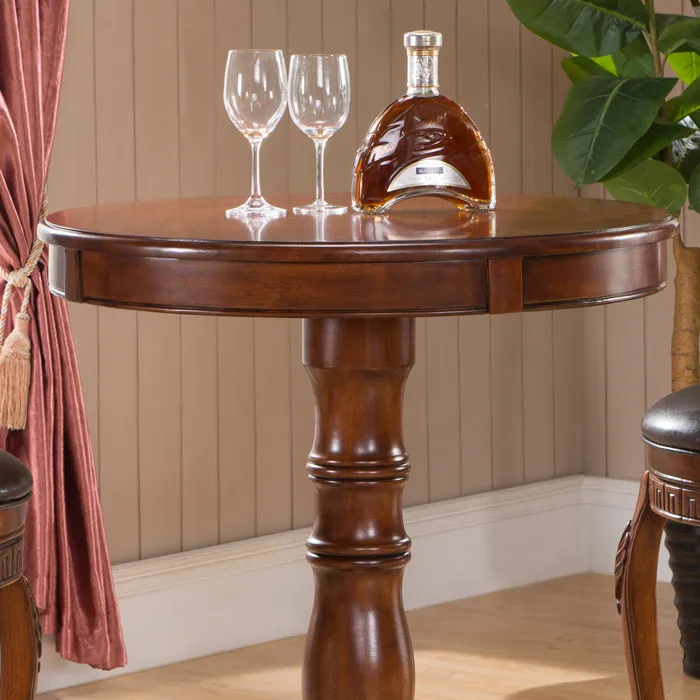 Американский твердой древесины домашний бар таблице Европейский стиль круглый высокий барный стол