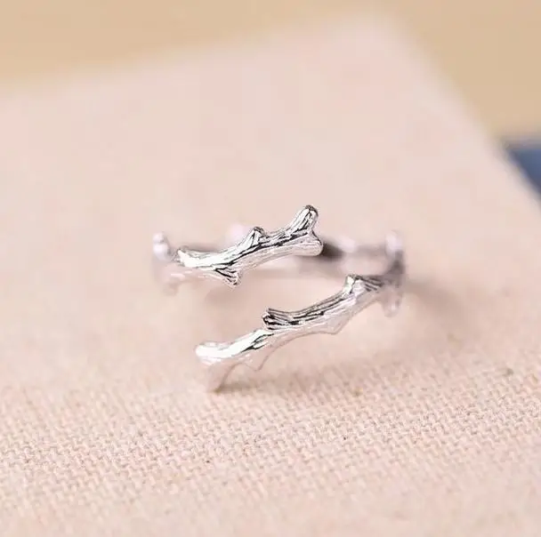 Новое 925 пробы серебряное дерево ветви кольцо для женщин модное обручальное кольцо Стерлинговое Серебро-ювелирные изделия VRS2029