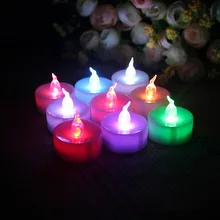 12 шт. RGB Меняющие цвет батареи свечи, теплые белые светодиодные свечи, беспламенные светодиодные Буги, вечерние свечи dec