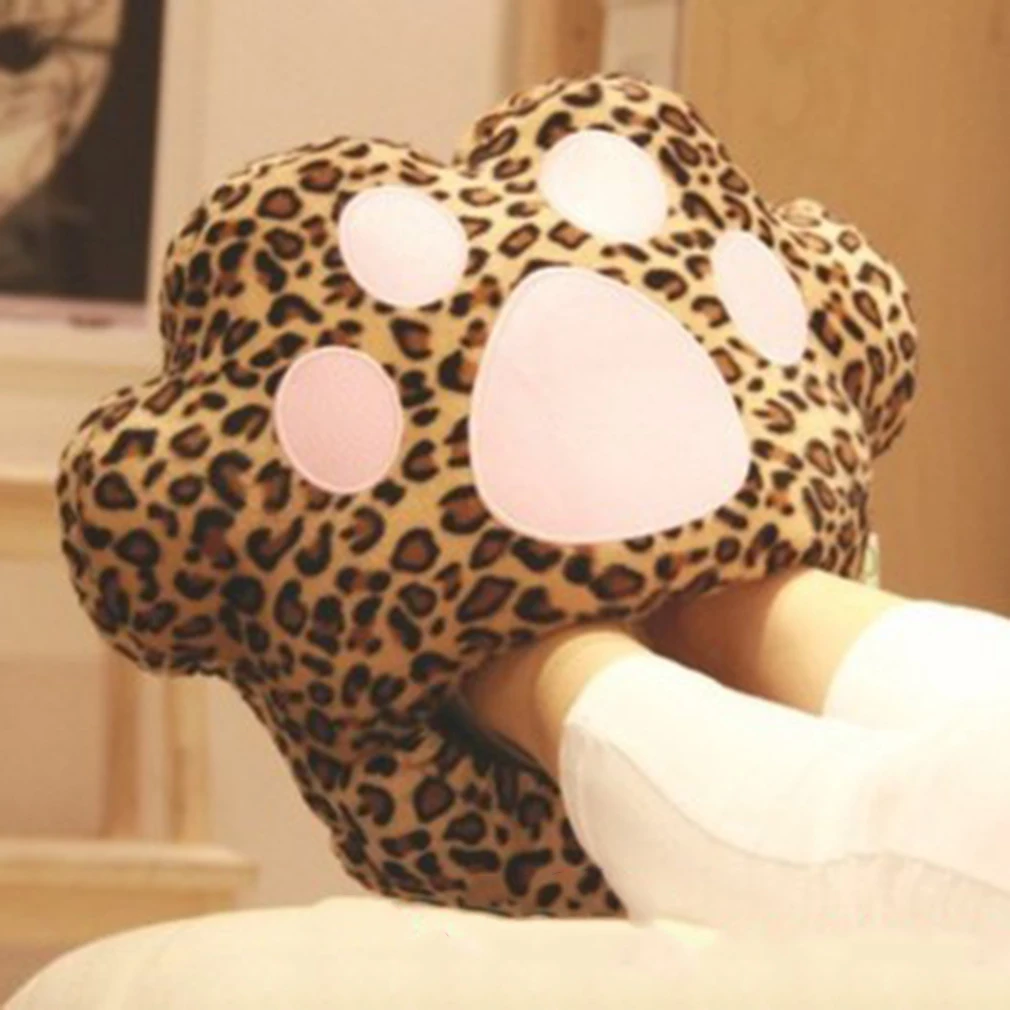 

Cartoon Plush Cat Feet Winter Warm USB Foot Plush Shoe Home Soft Cushion