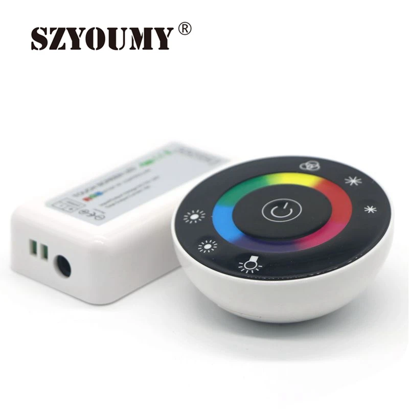 SZYOUMY 1 шт. светодиодный сенсорный круглый RGB контроллер DC12V-DC24V 18A 7 Ключи РФ Пульт дистанционного управления